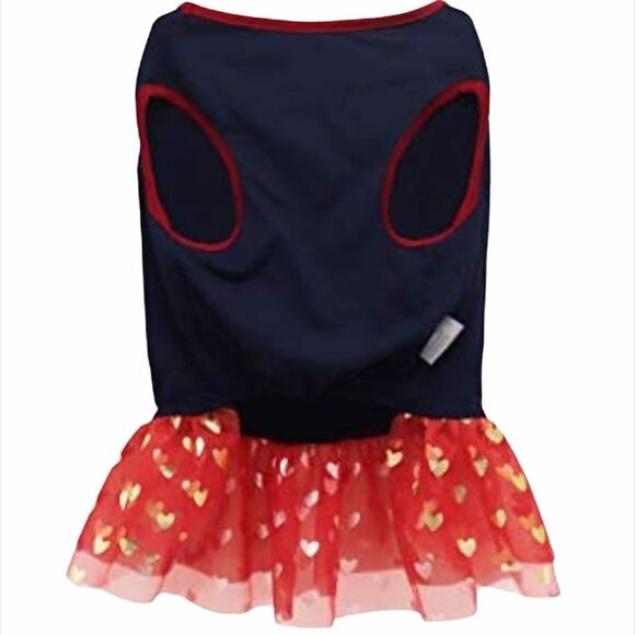 American Kennel Club Love Outfit, Red, Blue, X-Small - Picture 2 of 4